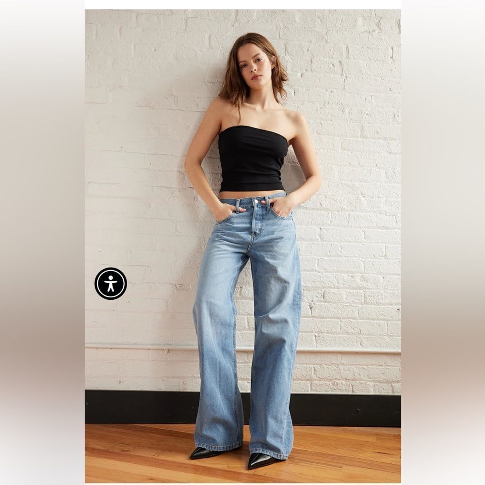 ETICA Stanton Relaxed Wide Leg Jean New